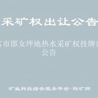 水富市邵女坪地?zé)崴傻V權(quán)掛牌出讓公告